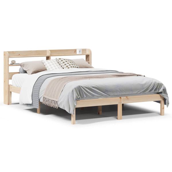 vidaXL Massivholzbett ohne Matratze 140x200 cm Kiefernholz
