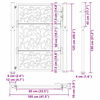 vidaXL Gartentor Schwarz 100x125 cm Stahlblatt-Design