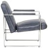vidaXL Sessel Grau 60 x 73 x 77 cm Echtleder
