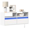 vidaXL TV-Wandschrank mit LED-Beleuchtung Wei&szlig; 100x31x45 cm