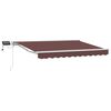 vidaXL Manueller Markisenrahmen mit LEDs Braun 2,5 x 2 m