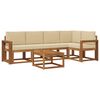 vidaXL Outdoor-Sofagarnitur 6 Stk. Natur und Beige