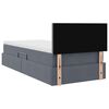 vidaXL Bett mit Stauraum und LED mit LED Dunkelgrau 100 x 200 cm Samt