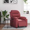 vidaXL Relaxsessel Elektrisch Weinrot Kunstleder