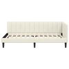 vidaXL Eckbettgestell mit Kopfteil Creme 100 cm x 200 cm Samt
