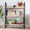 vidaXL Wandregal 80x50x2 cm Massivholz Eiche Unbehandelt