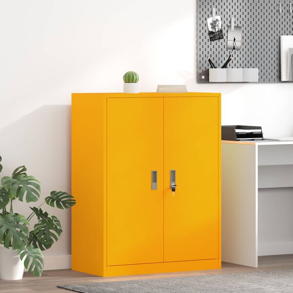 vidaXL Aufbewahrungsschrank Senfgelb 80 x 40 x 105 cm Stahl