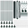 vidaXL Zaunpfosten Gr&uuml;n 25 x 1,2 m (25 x 25 mm Netz) Stahl und PVC