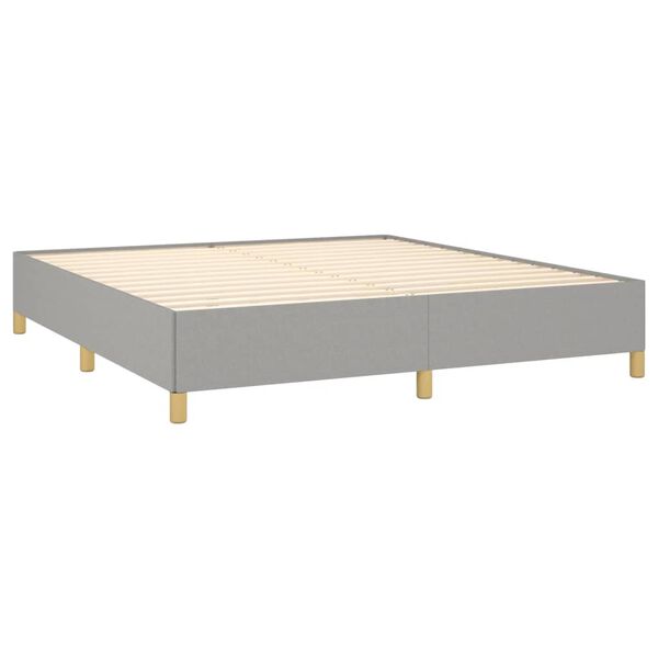 vidaXL Bettgestell ohne Matratze Hellgrau 180x200 cm Stoff
