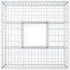 vidaXL Gabionen Hochbeet Silber 100 x 100 x 40 cm Verzinkter Stahl