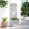 vidaXL Garten Sichtschutz-Leinwand Silber 50 x 140 cm Edelstahl