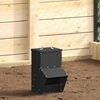 vidaXL H&uuml;hnerf&uuml;tterer Schwarz 20 x 25 x 35 cm Kaltgewalzter Stahl