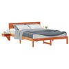vidaXL Bettrahmen Wachsbraun 150 x 200 cm Massives Kiefernholz