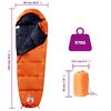 vidaXL Mumienschlafsack f&uuml;r Erwachsene Camping 3 Jahreszeiten
