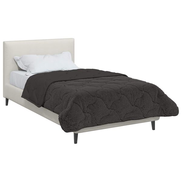vidaXL Ganzjahresbettdecke Gepolstert Anthrazit 155 x 220 cm