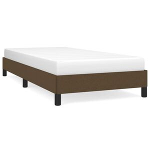 vidaXL Bettgestell ohne Matratze Dunkelbraun 90x190 cm Stoff