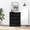 vidaXL Schubladenschrank Schwarz 60 x 41 x 76 cm Holzwerkstoff