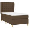 vidaXL Boxspringbett mit Matratze Dunkelbraun 80x200 cm Stoff
