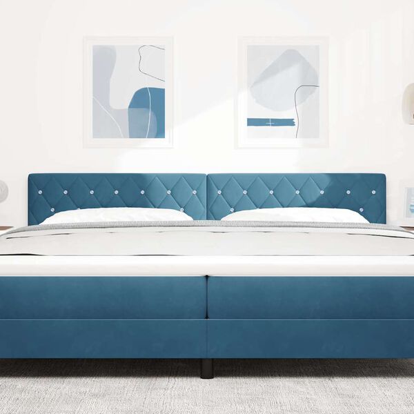 vidaXL Kopfteil Dunkelblau 200 cm Samt