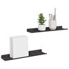 vidaXL Wandregal mit Regal 2 pcs Schwarz 40 x 8,5 x 2,5 cm