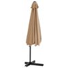 vidaXL Sonnenschirm mit Stahl-Mast 300 cm Taupe