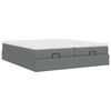 vidaXL Ottoman-Bett mit Matratzen Dunkelgrau 180x200 cm Stoff