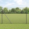 vidaXL Zaunpfosten Grau 25 x 1,6 m (12 x 12 mm Netz) Stahl und PVC
