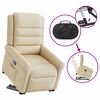 vidaXL Relaxsessel mit Aufstehhilfe Creme Stoff