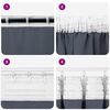 vidaXL Verdunkelungs-Vorh&auml;nge mit Ringen 2 pcs Anthrazit 140 x 140 cm