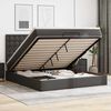 vidaXL Ottoman-Bett mit Matratze & LEDs Schwarz 160x200 cm Kunstleder