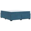 vidaXL Bettrahmen mit Matratze Dunkelblau 180 x 200 cm Stoff