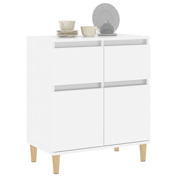 vidaXL Sideboard Hochglanz-Wei&szlig; 60x35x70 cm Holzwerkstoff