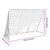 vidaXL Fußballtor für Kinder mit Bällen 2-in-1 Weiß 184x64x124 cm