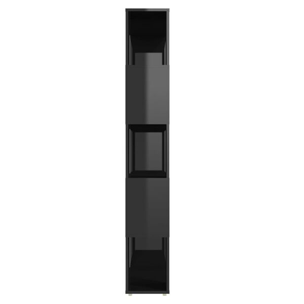 vidaXL B&uuml;cherregal Raumteiler Hochglanz-Schwarz 80x24x155cm