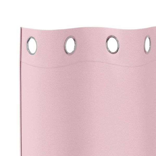 vidaXL Verdunkelungs-Vorh&auml;nge mit Ringen 2 pcs Babyrosa 175 x 140 cm