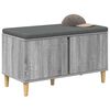 vidaXL Flurbank mit Kissen mit Speicher Graues Sonoma 60 x 38 x 46 cm