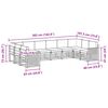 vidaXL Ecksofa Set 10 pcs Nat&uuml;rlich und Hellgrau Massivholz Akazie