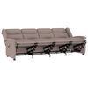 vidaXL 4-Sitzer Massagesessel Taupe Mikrofaser-Gewebe