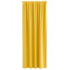 vidaXL Verdunkelungs-Vorh&auml;nge mit Ringen 2 pcs Senfgelb 245 x 140 cm