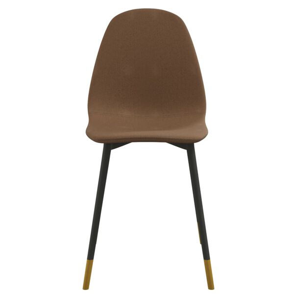 vidaXL Esszimmerst&uuml;hle 4 Stk. Braun Stoff