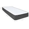 vidaXL Boxspringbett Dunkelgrau Stoff 180x200 cm