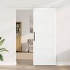 vidaXL Schiebet&uuml;r Wei&szlig; 83 x 211 cm Massives Kiefernholz