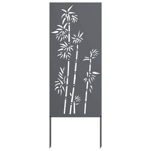 vidaXL Garten Sichtschutz-Leinwand Floral Anthrazit 50 x 140 cm
