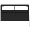 vidaXL TV-Wandschrank mit LED-Beleuchtung Schwarz 80x31x45 cm