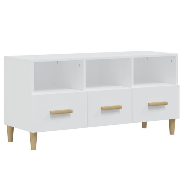 vidaXL TV-Schrank Wei&szlig; 102x36x50 cm Holzwerkstoff