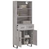 vidaXL Highboard Grau Sonoma 69,5x34x180 cm Holzwerkstoff