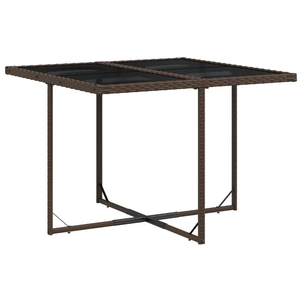 vidaXL 11-tlg. Garten-Essgruppe mit Kissen Braun Poly Rattan