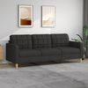 vidaXL 3-Sitzer-Sofa Schwarz 210 cm Stoff