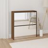 vidaXL Schuhschrank mit Spiegel 2 F&auml;cher Braun Eichen-Optik 63x17x67cm