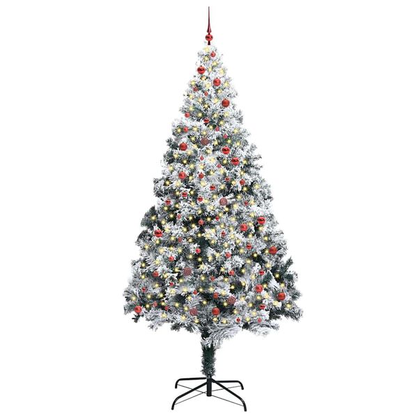 vidaXL Weihnachtsbaum mit 300 LEDs mit St&auml;nder Gr&uuml;n 300 cm PVC